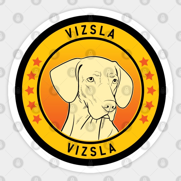 Vizsla Dog Portrait Sticker by millersye